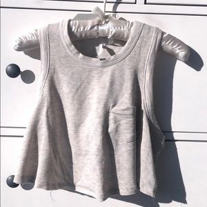 Comfy cream-colored cropped
tank top